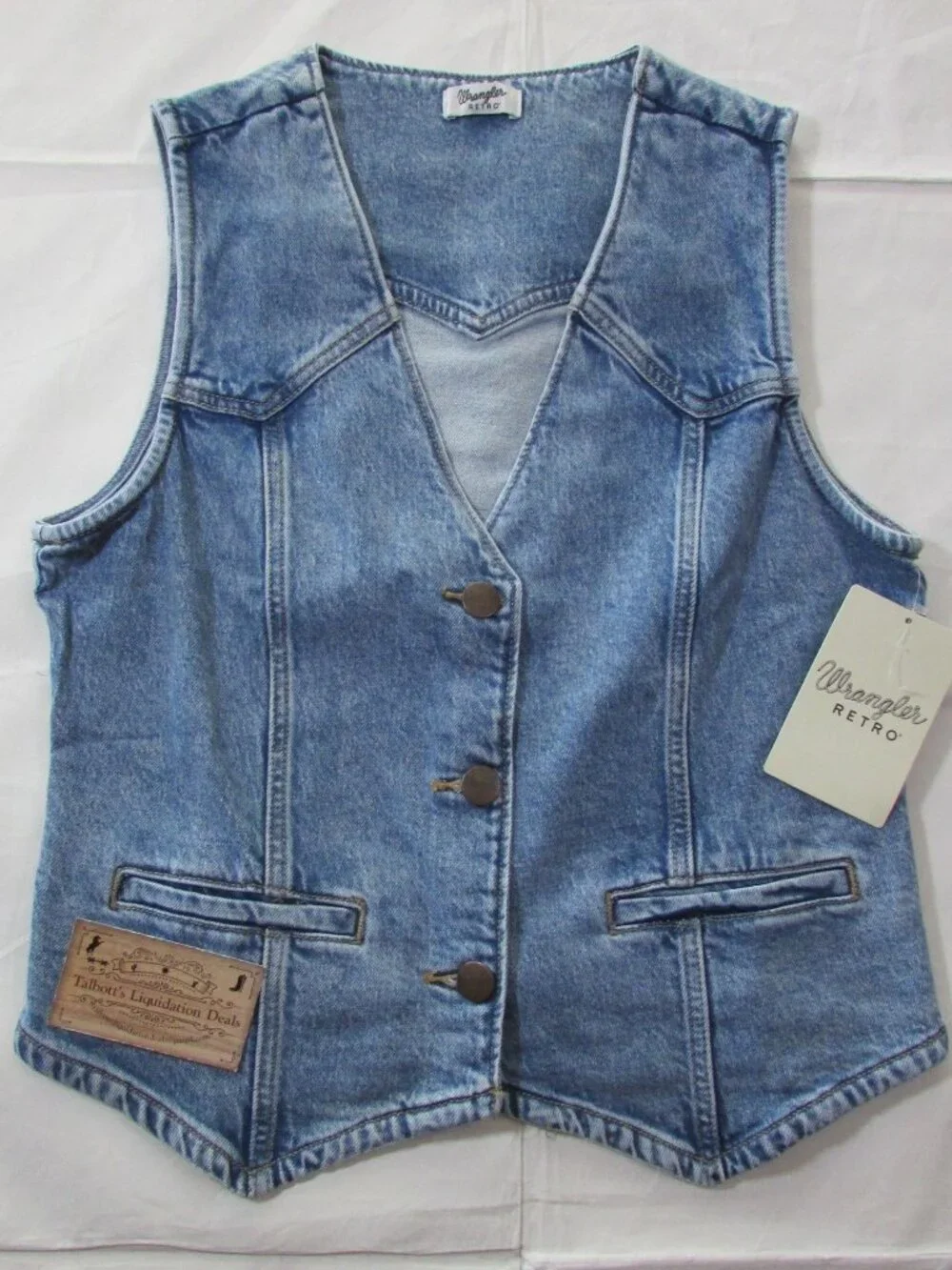 Wrangler Retro Women's Iconic Denim Vest Light Wash 112375234